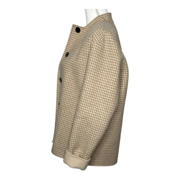 Theory Reversible Boy Coat Wool-Cashmere Blend Houndstooth Size P/XS - Picture 7 of 12